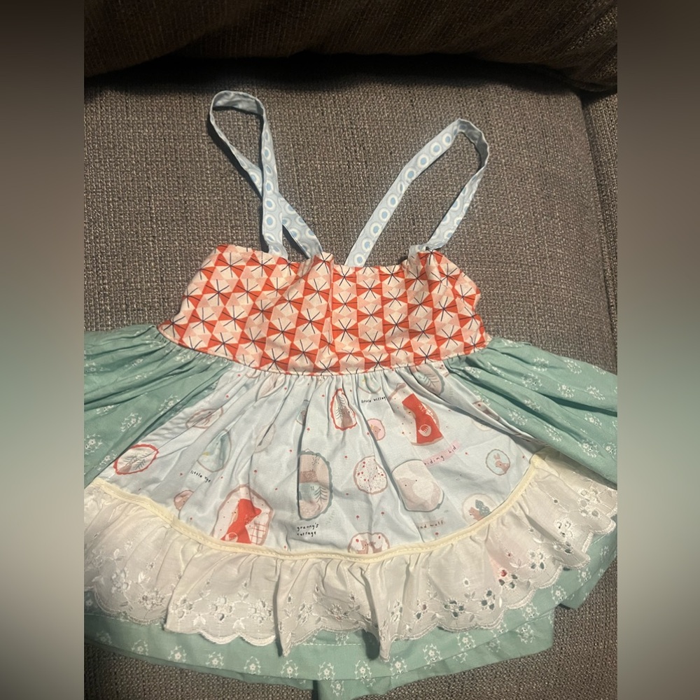 Matilda Jane Little Apron Style Red Riding Hood Dress Size 2